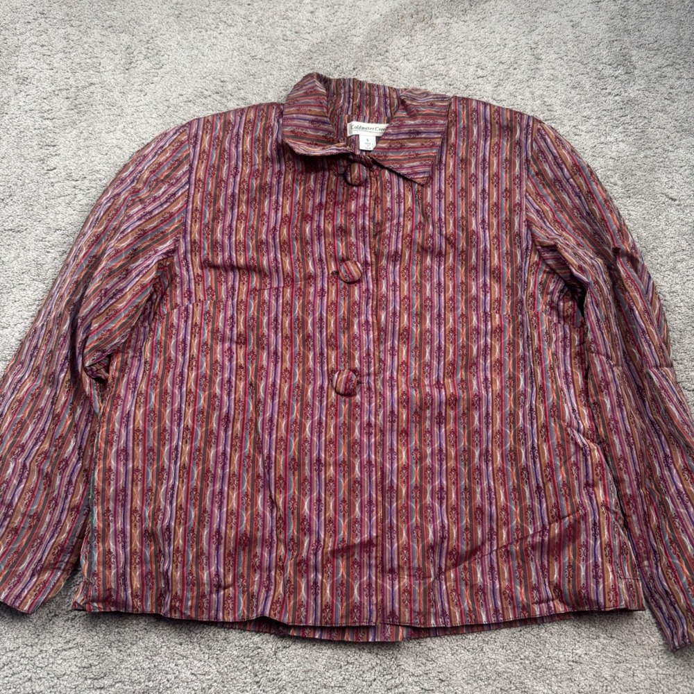 Vintage Coldwater Creek Women's Small Blazer Jacket Multicolor  Rayon Polyester